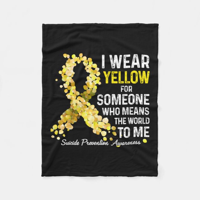 Cobertor De Velo Eu Visto Amarelo Para Alguém Que Perca A Prevenção (Frente)