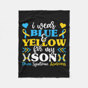 Cobertor De Velo Eu Visto Azul E Amarelo Para O Meu Filho Pai Mãe