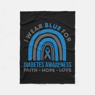Cobertor De Velo Eu Visto Azul Para Consciência Da Diabetes Mês Arc