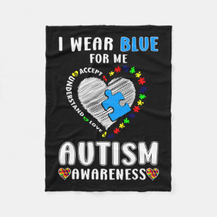 Cobertor De Velo Eu Visto Azul Para Mim Consciência Autista
