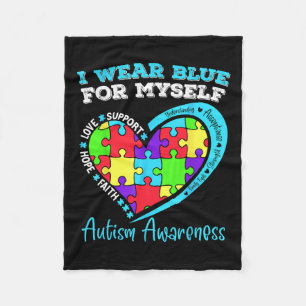 Cobertor De Velo Eu Visto Azul Para Mim Próprio Autismo Crianças do