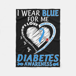 Cobertor De Velo Eu Visto Azul Para Mim Sensibilização Diabetes Fit