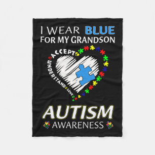 Cobertor De Velo Eu Visto Azul Para Minha Família De Consciência Do