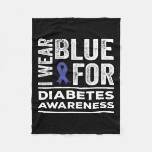 Cobertor De Velo Eu Visto Azul Para Sensibilização Para A Diabetes