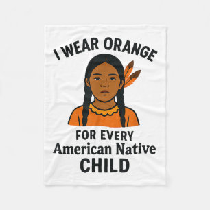 Cobertor De Velo Eu Visto Laranja Para Cada Unidade Nativa American