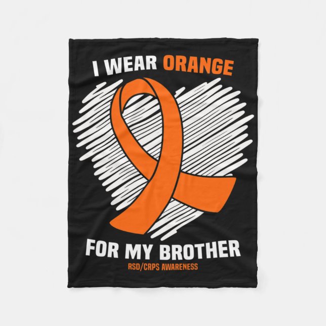 Cobertor De Velo Eu Visto Laranja Para O Meu Irmão Rsdcrps Consciên (Frente)