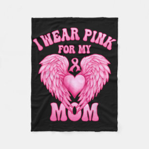 Cobertor De Velo Eu Visto Rosa Para A Minha Mãe Apoio ao cancer de