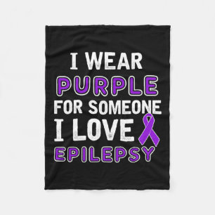 Cobertor De Velo Eu Visto Roxo - Consciência da epilepsia