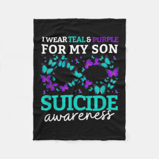 Cobertor De Velo Eu Visto Roxo E Teal Para O Meu Filho Suicida Prev