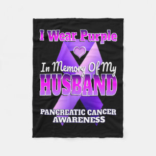 Cobertor De Velo Eu Visto Roxo Em Memória Do Meu Marido Pancreático