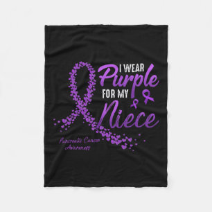 Cobertor De Velo Eu Visto Roxo Para A Onça Câncer de pâncreas Aware