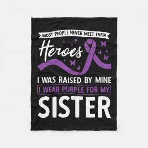 Cobertor De Velo Eu Visto Roxo Para Minha Irmã Heroes Pancreáticos