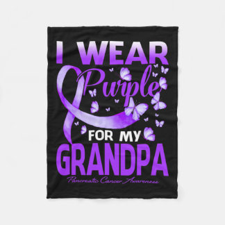 Cobertor De Velo Eu Visto Roxo Para O Meu Câncer de pâncreas De Avô