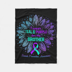 Cobertor De Velo Eu Visto Roxo Teal Para Prevenção Suicida Irmão