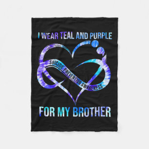 Cobertor De Velo Eu Visto Roxo Teal Para Prevenção Suicida Irmão