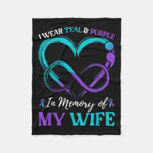 Cobertor De Velo Eu Visto Teal & Purple Em Memória Da Minha Esp