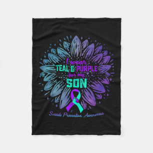 Cobertor De Velo Eu Visto Teal & Roxo Para O Meu Filho, Evitar