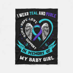Cobertor De Velo Eu Visto Teal E Roxo