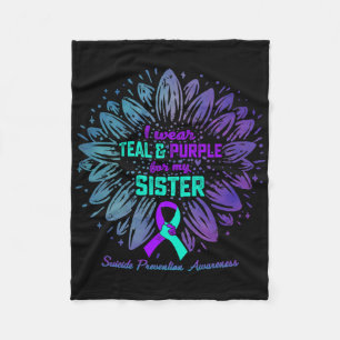 Cobertor De Velo Eu Visto Teal E Roxo Para A Irmã Suicídio Preventi