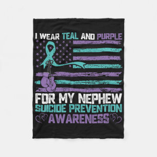 Cobertor De Velo Eu Visto Teal E Roxo Para A Minha Predição De Suic