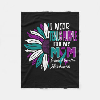 Cobertor De Velo Eu Visto Teal E Roxo Para Minha Mãe, Suicídio Prev
