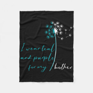 Cobertor De Velo Eu Visto Teal E Roxo Para O Meu Irmão Suicida Ante