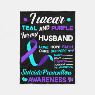 Cobertor De Velo Eu Visto Teal E Roxo Para O Meu Marido.