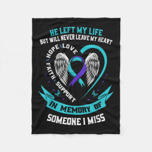 Cobertor De Velo Eu Visto Teal E Roxo Por Alguém Que Sinto Falta De