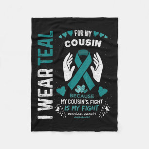 Cobertor De Velo Eu Visto Teal Para Minha Fita Câncer de ovário Pri