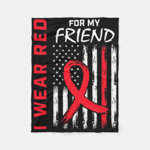 Cobertor De Velo Eu Visto Vermelho Para Minha Amiga Doença Cardíaca