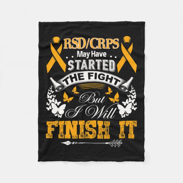 Cobertor De Velo Eu Vou Terminar Com A Consciência Do Rsd Crps (Frente)