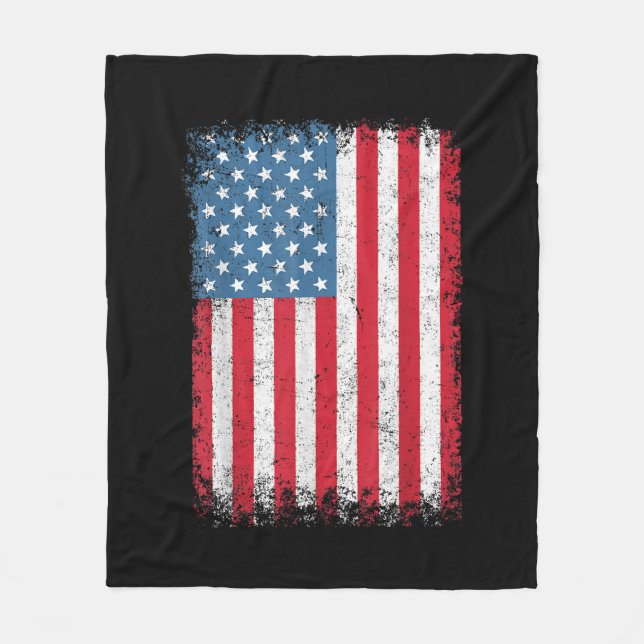 Cobertor De Velo EUA Bandeira Patriótica Americana Para Homens Meni (Frente)