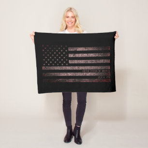 Cobertor De Velo EUA Vintage Black Pink Grunge American Flag