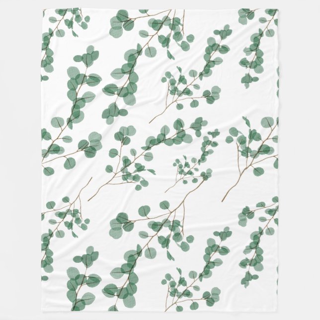 Cobertor De Velo Eucalyptus Leaf Seamless (Frente)
