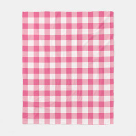 Cobertor De Velo Eucalyptus Pink & White Gingham Check