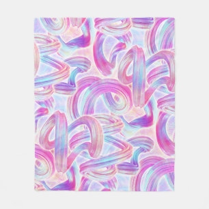 Cobertor De Velo eurobeat holorave - rosa e azul: