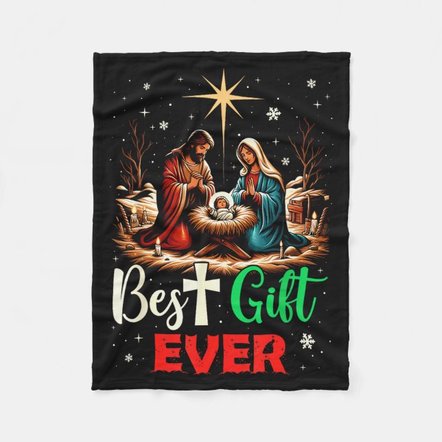Cobertor De Velo Ever Christmas Cool Jesus Nativity Scene Christian (Frente)