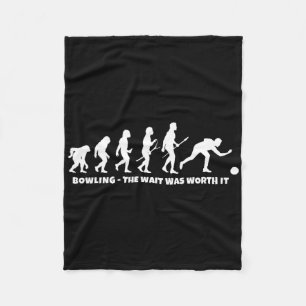 Cobertor De Velo Evolução do Boliche - Jogador de Boliche Divertido