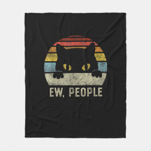 Cobertor De Velo Ew Pessoas Retro Cat Funny Vintage Anti Social Int
