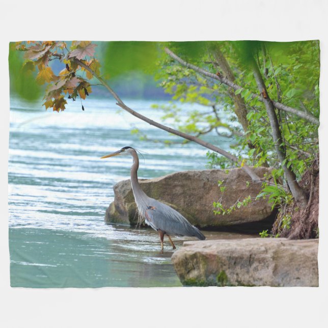 Cobertor De Velo Excelente Blue Heron (Frente (Horizontal))