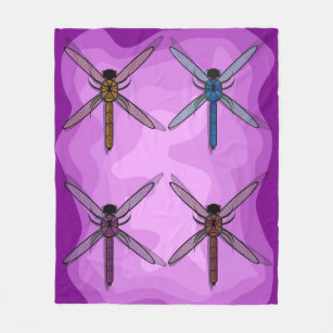 Cobertor De Velo exótico de libélulas