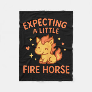 Cobertor De Velo Expecting A Little Fire Horse Cute Funny Maternity