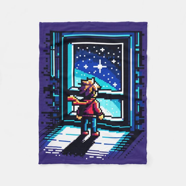 Cobertor De Velo Exploração Digital Pixelada (Frente)
