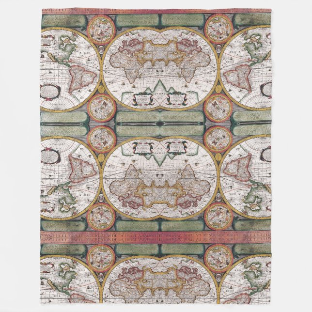 Cobertor De Velo Explore o mundo: Mapa Cozy para a aventura (Frente)