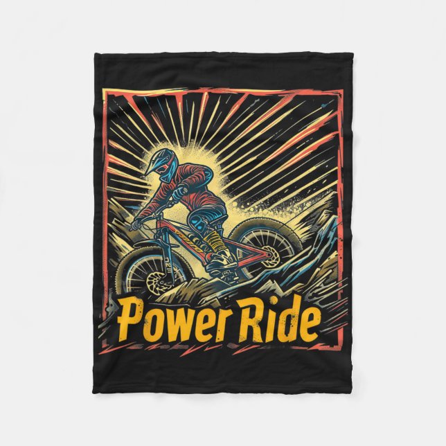 Cobertor De Velo Extreme Mountain Biking Adventure Art  (Frente)