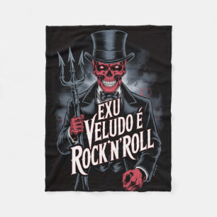 Cobertor De Velo Exu Veludo é Rock'N'Roll #1