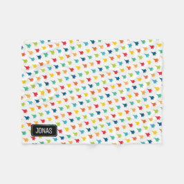 Cobertor De Velo F-22 Fighter Jet Custom Name Baby Blanket