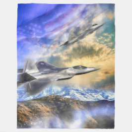 COBERTOR DE VELO F-22 RAPTORES SOBRE O BLANKET DA CARGA AMÉRICA