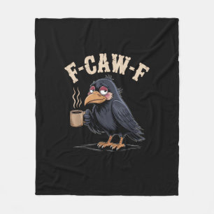 Cobertor De Velo F Caw F Café Corvo Gótico Coruja Engraçado Hallowe