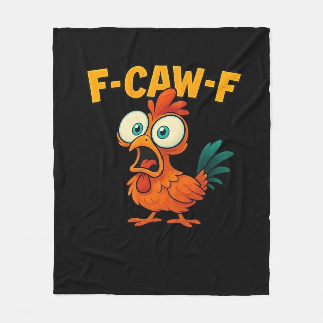 Cobertor De Velo F-Caw-F Chicken Essential Funny Trendy (Frente)